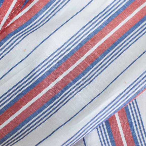 Frank & Eileen Grayson The Hero Button Down Shirt Red & Blue Stripe Cotton Sz XL - Picture 12 of 12